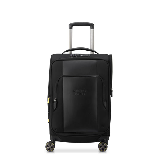 WAGRAM 23-Inch Expandable Carry-On Suitcase, Black - Delsey Paris Smart Buy