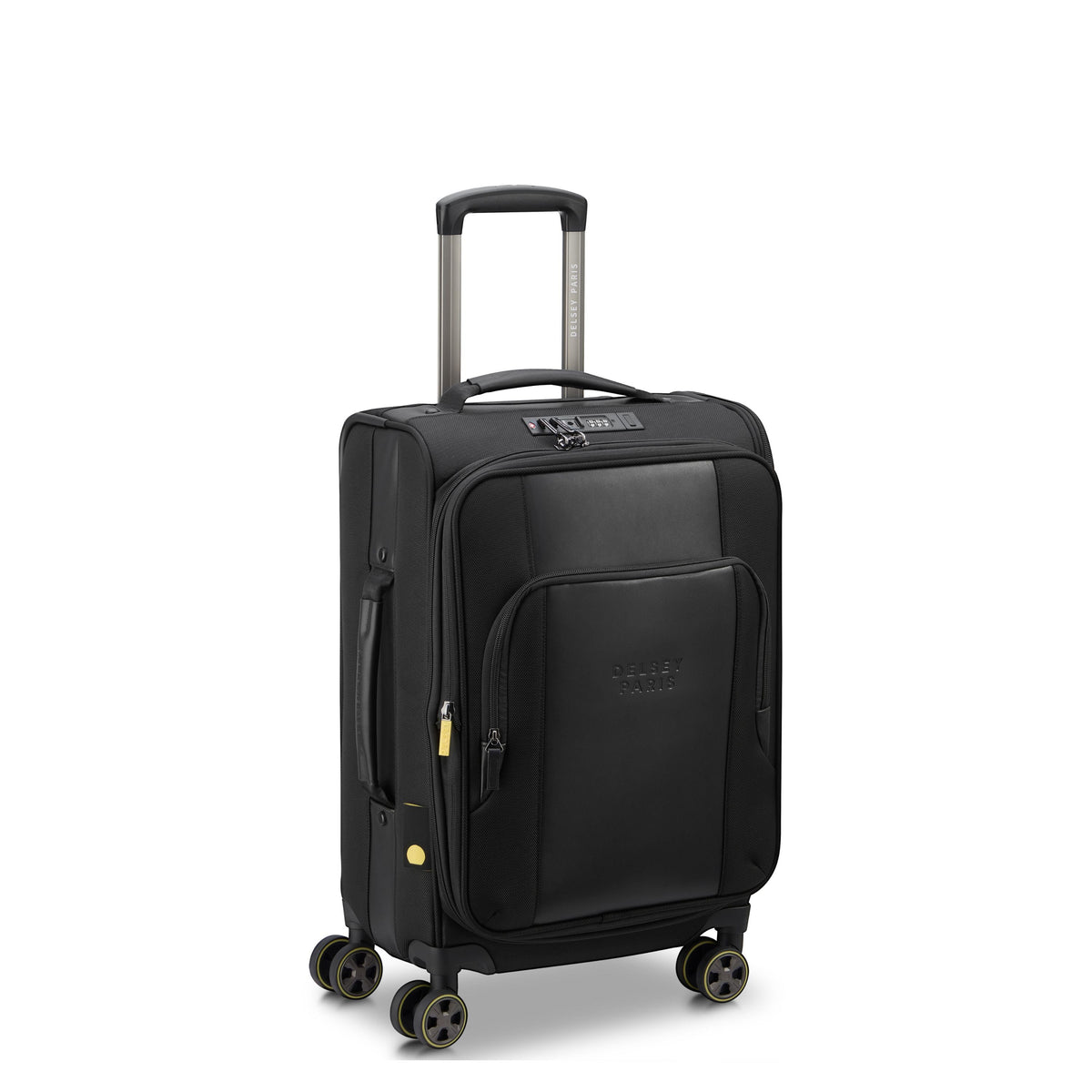 WAGRAM 23-Inch Expandable Carry-On Suitcase, Black - Delsey Paris Smart Buy