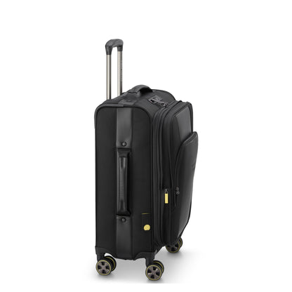 WAGRAM 23-Inch Expandable Carry-On Suitcase, Black - Delsey Paris Smart Buy