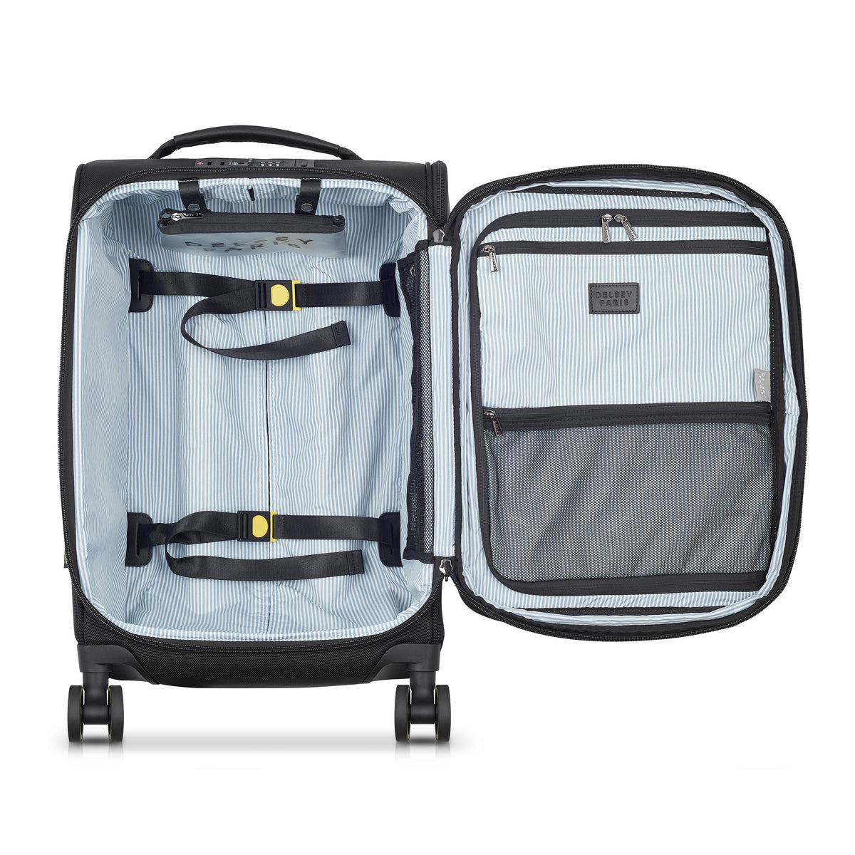 WAGRAM 23-Inch Expandable Carry-On Suitcase, Black - Delsey Paris Smart Buy