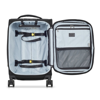 WAGRAM 23-Inch Expandable Carry-On Suitcase, Black - Delsey Paris Smart Buy
