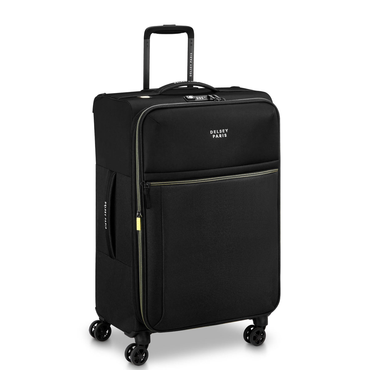 BROCHANT 3 |.0 27-Inch Expandable Check-In Suitcase, Deep black - Delsey Paris Everyday