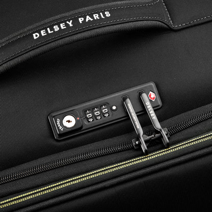 BROCHANT 3 |.0 27-Inch Expandable Check-In Suitcase, Deep black - Delsey Paris Everyday