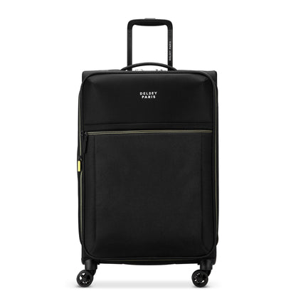 BROCHANT 3 |.0 27-Inch Expandable Check-In Suitcase, Deep black - Delsey Paris Everyday