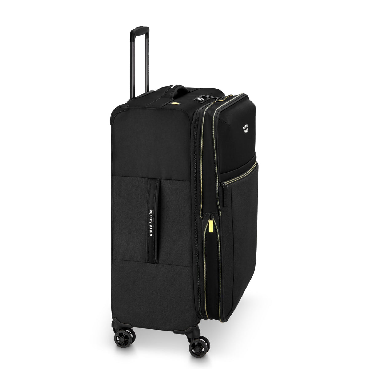 BROCHANT 3 |.0 27-Inch Expandable Check-In Suitcase, Deep black - Delsey Paris Everyday