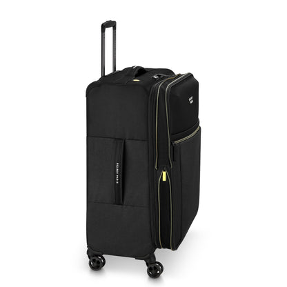 BROCHANT 3 |.0 27-Inch Expandable Check-In Suitcase, Deep black - Delsey Paris Everyday
