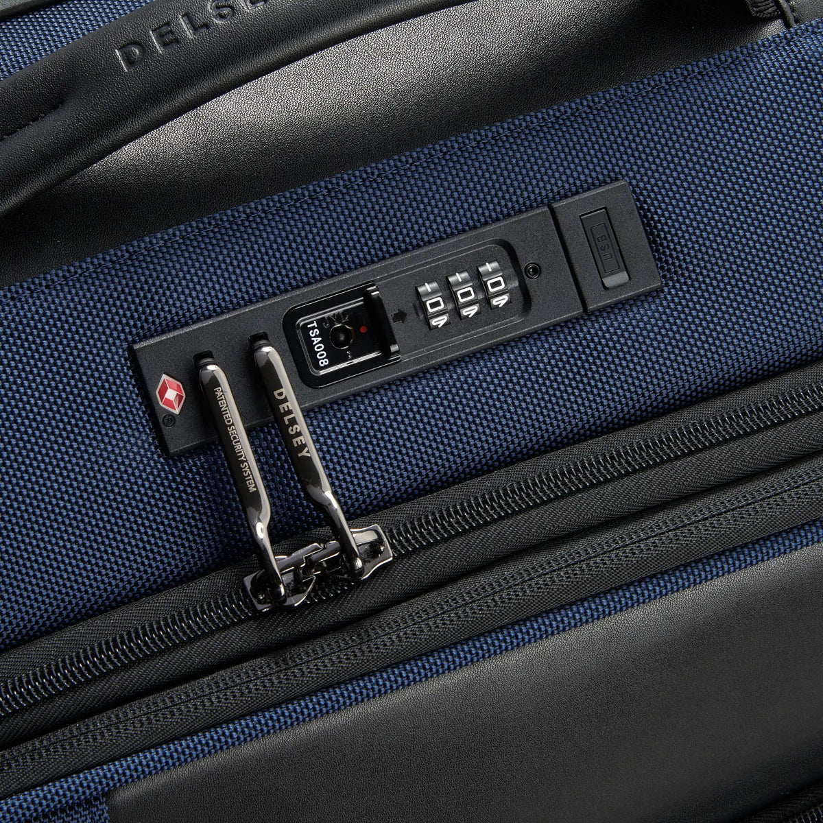 WAGRAM 23-Inch Expandable Carry-On Suitcase, Navy - Delsey Paris Quality