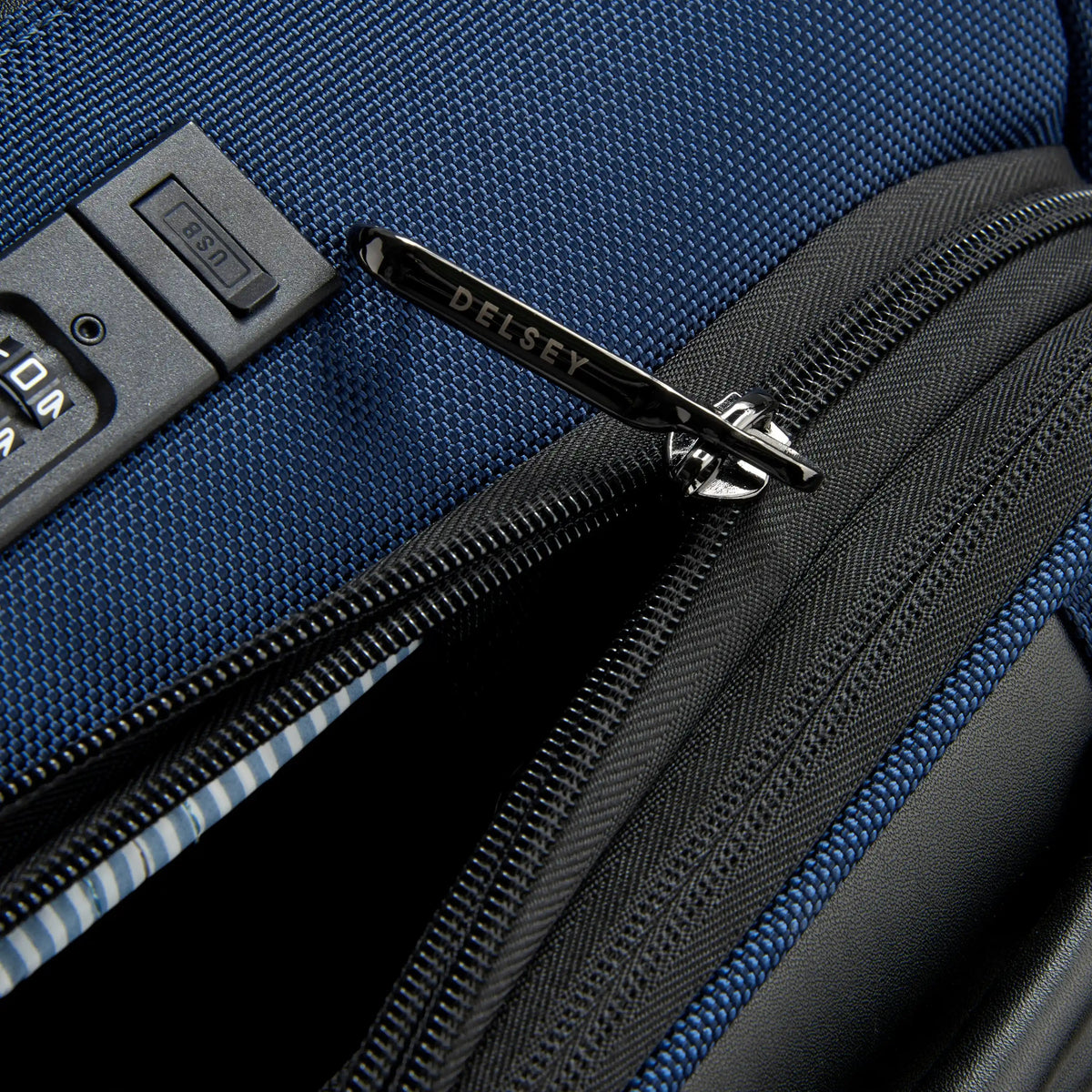 WAGRAM 23-Inch Expandable Carry-On Suitcase, Navy - Delsey Paris Quality