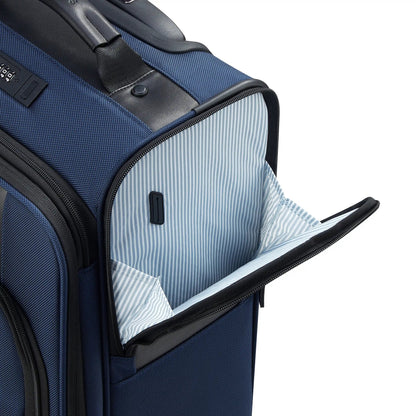 WAGRAM 23-Inch Expandable Carry-On Suitcase, Navy - Delsey Paris Quality