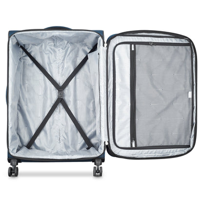 SKY MAX 2.0 31-Inch Expandable Check-In Suitcase, Blue - Delsey Paris Best Seller