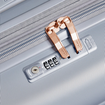 CRUISE 3.0 23-Inch Expandable Carry-On Suitcase, Platinum - Delsey Paris Smart Buy