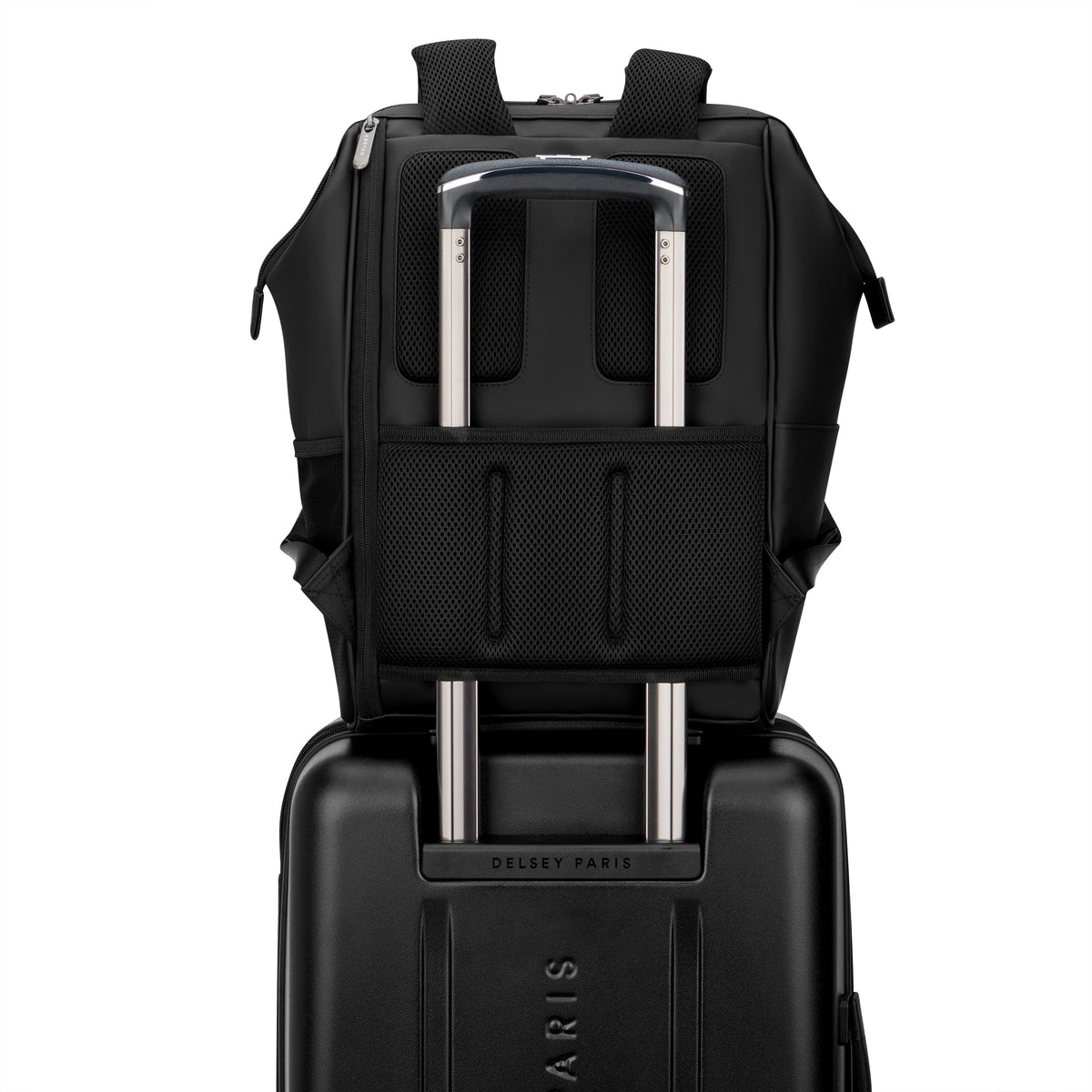 CADENCE SOFT 14-Inch Laptop Waterproof Backpack, Deep black - Delsey Paris Trending