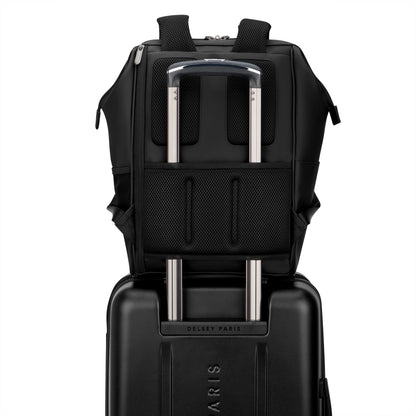 CADENCE SOFT 14-Inch Laptop Waterproof Backpack, Deep black - Delsey Paris Trending