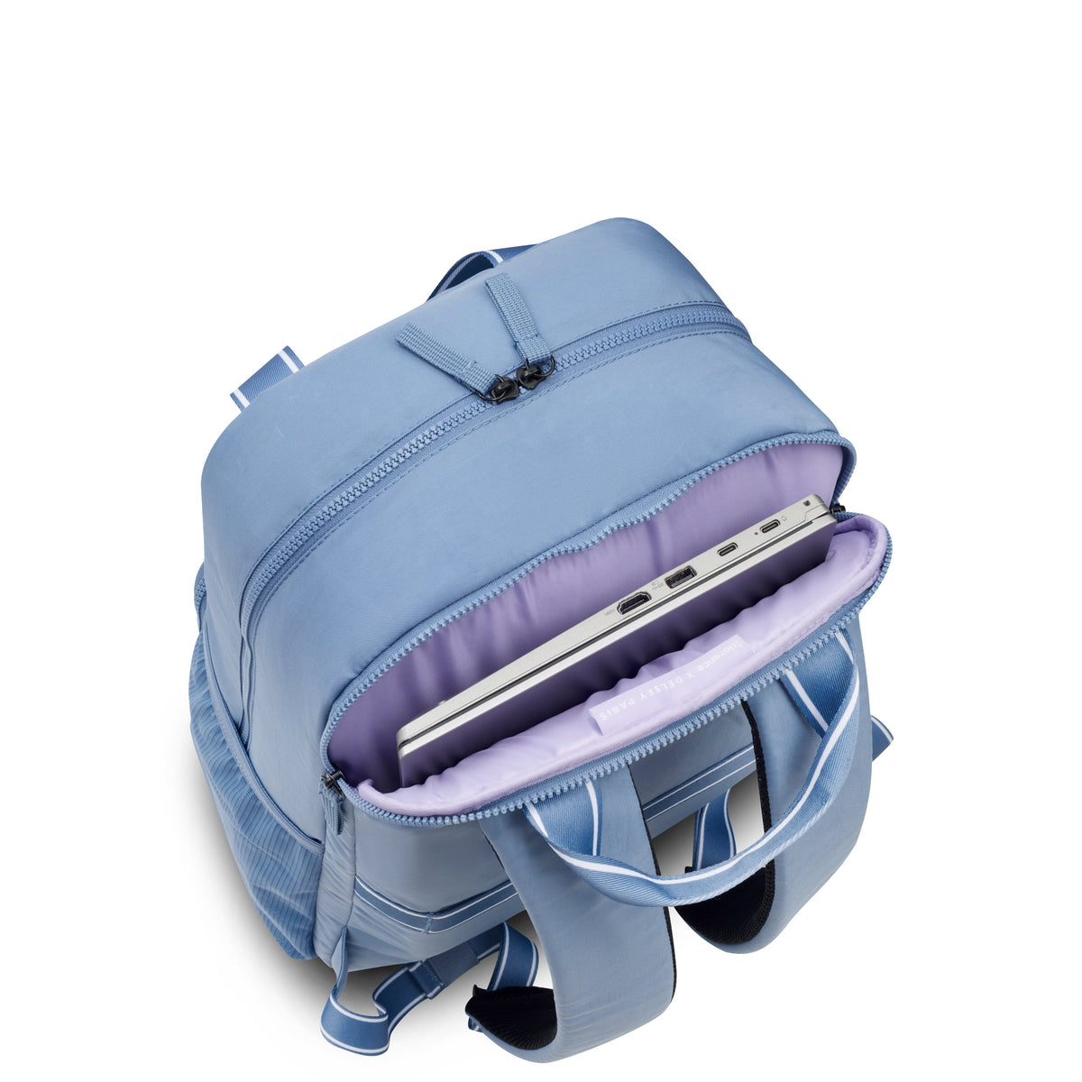 CAREFREE CARRY 17-Inch Laptop Backpack, Zinc blue - Delsey Paris Recommended