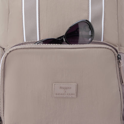 CAREFREE CARRY 17-Inch Laptop Backpack, Chestnut - Delsey Paris Great Value