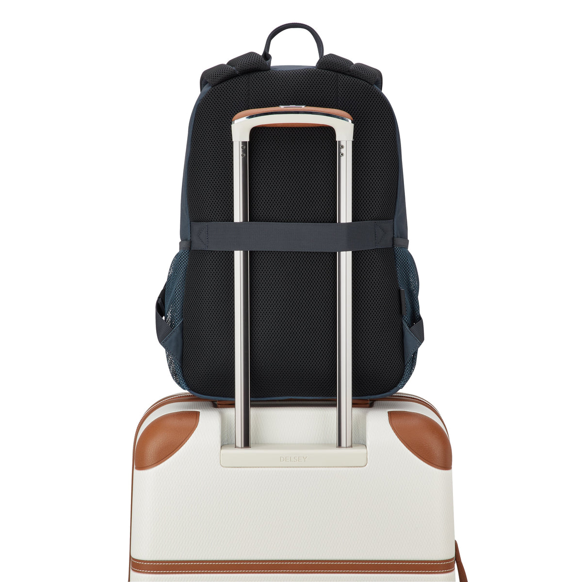 RESET 15.6-Inch Laptop Backpack, Navy - Delsey Paris Smart Buy