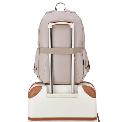 SUNNY 15.6-Inch Laptop Backpack, Beige - Delsey Paris Classic