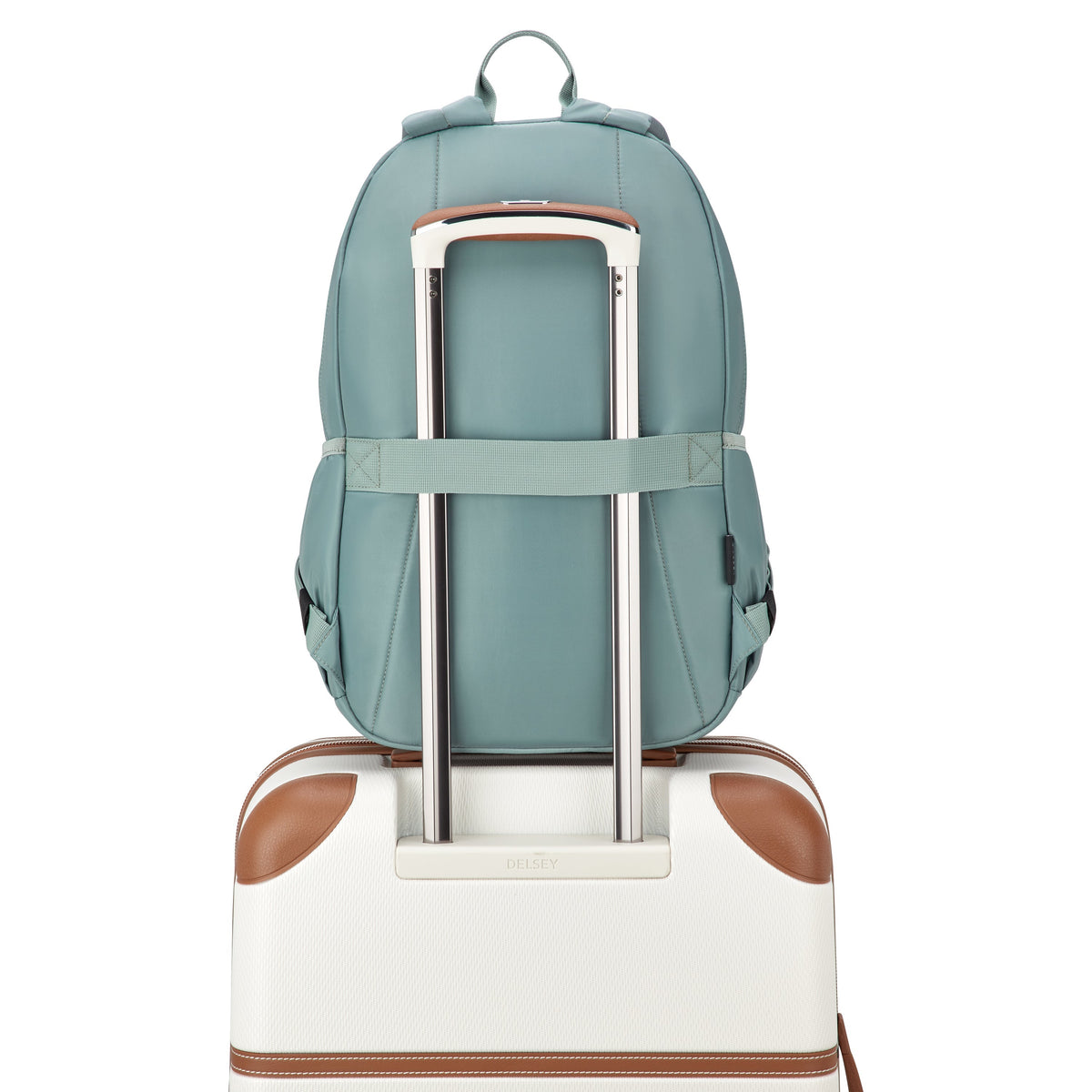 SUNNY 15.6-Inch Laptop Backpack, Sage green - Delsey Paris Discount