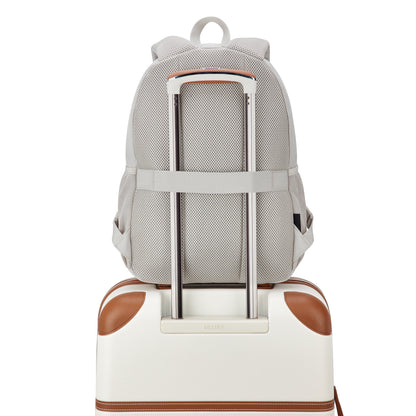 DYLAN 15.6-Inch Laptop Backpack, Pearl grey - Delsey Paris Top Pick
