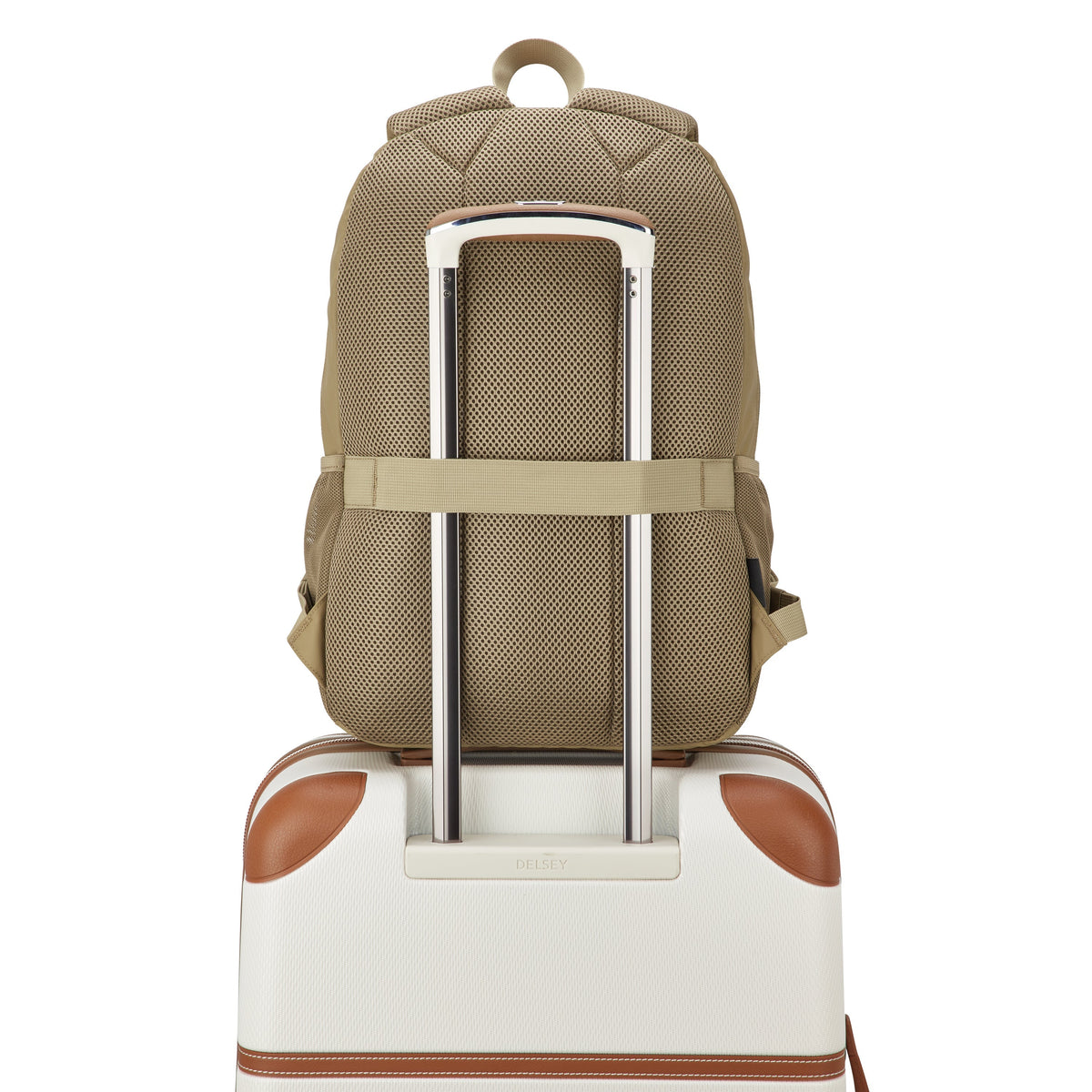 KEVIN 15.6-Inch Laptop Backpack, Beige - Delsey Paris Hot Sale