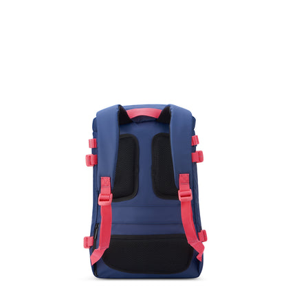 JS013C 17-Inch Laptop Backpack, Navy - Delsey Paris Smart Buy