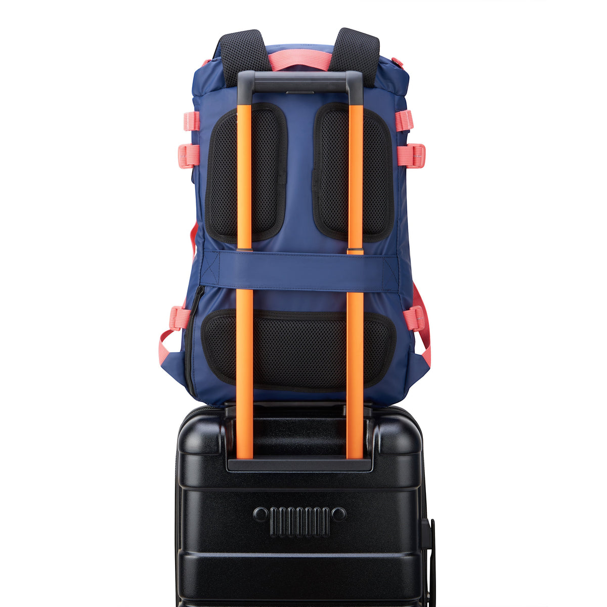 JS013C 17-Inch Laptop Backpack, Navy - Delsey Paris Smart Buy