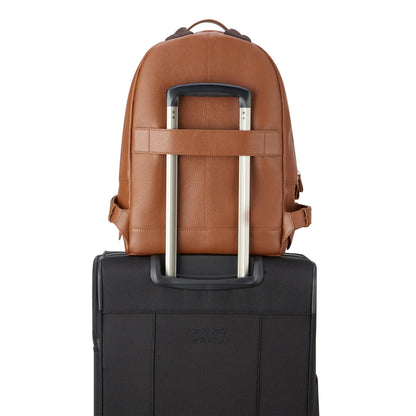 LE CUIR GRAINE Leather Backpack, Cognac - Delsey Paris Hot Sale