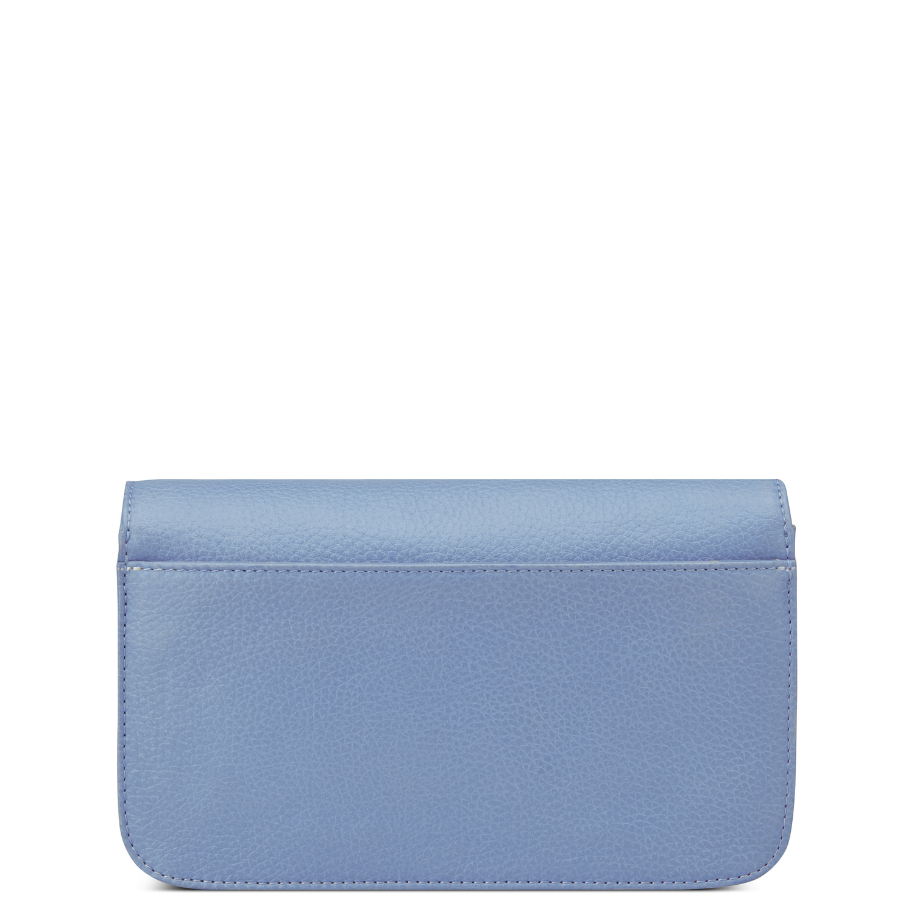 LE CUIR GRAINE Leather Crossbody Bag, Sky blue - Delsey Paris Quality