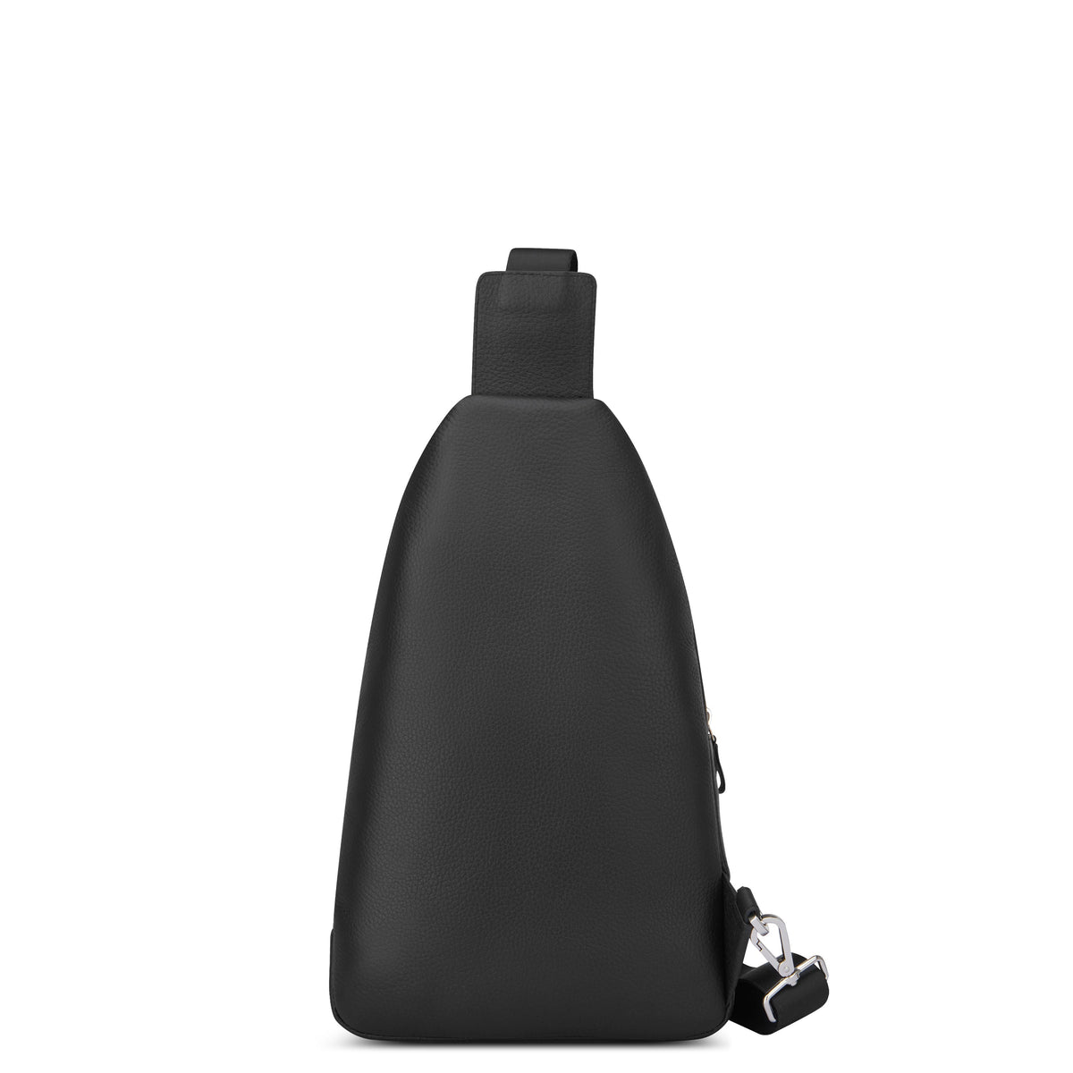 LE CUIR GRAINE Leather Sling Bag, Black - Delsey Paris Exclusive