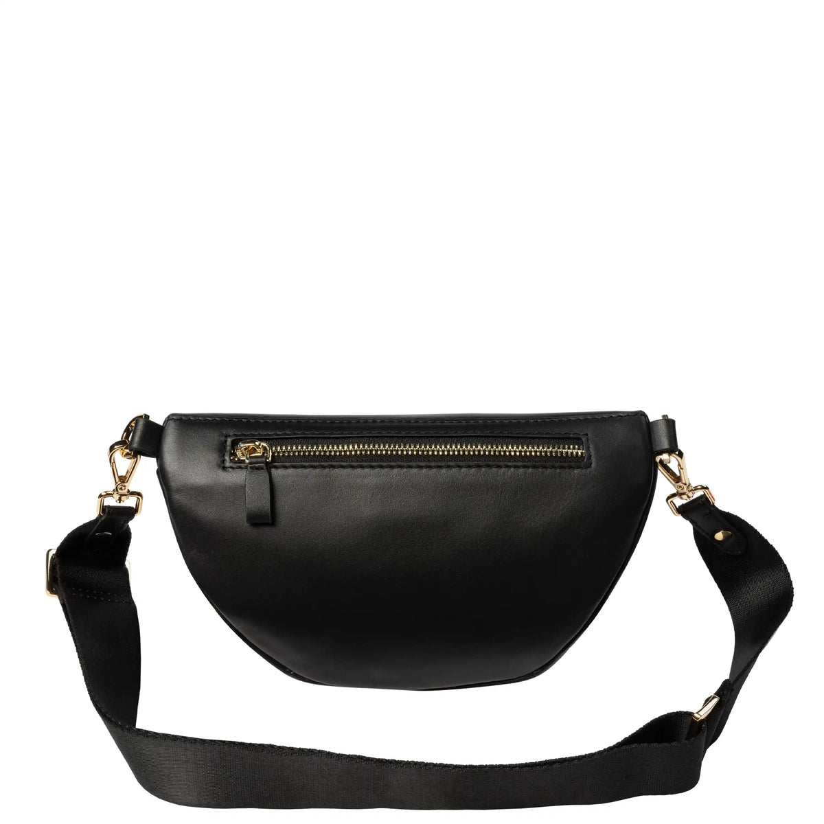 LE CUIR LISSE Leather Belt Bag, Black - Delsey Paris Quality