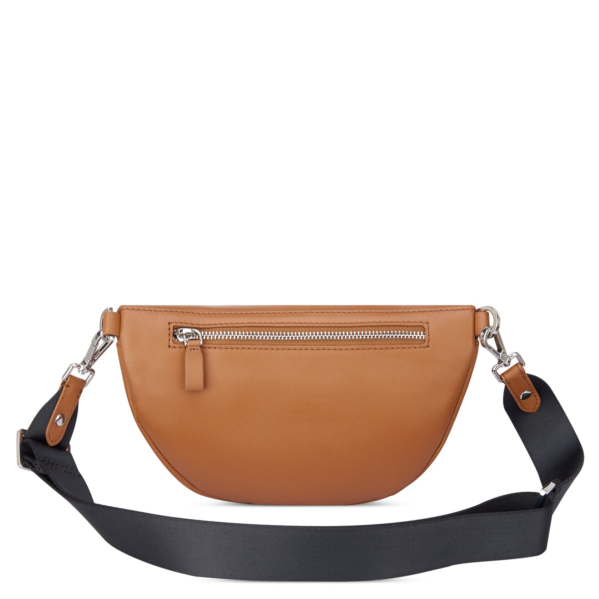 LE CUIR LISSE Leather Belt Bag, Cognac - Delsey Paris Signature