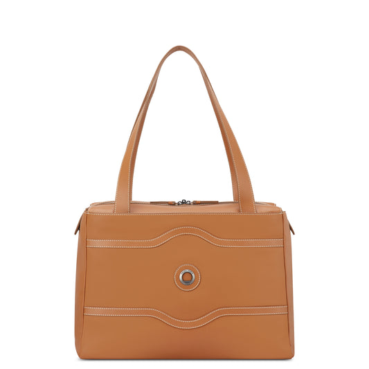 CHATELET AIR 2.0 Leather Tote Bag, Cognac - Delsey Paris Recommended