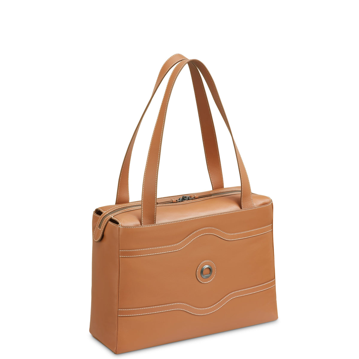 CHATELET AIR 2.0 Leather Tote Bag, Cognac - Delsey Paris Recommended