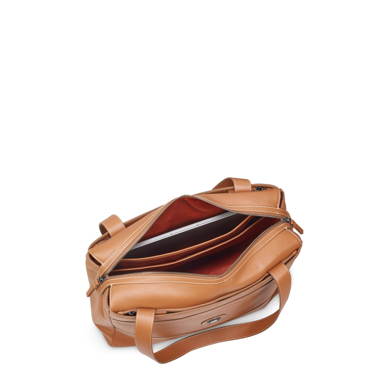 CHATELET AIR 2.0 Leather Tote Bag, Cognac - Delsey Paris Recommended