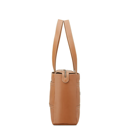 CHATELET AIR 2.0 Leather Tote Bag, Cognac - Delsey Paris Recommended