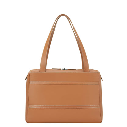 CHATELET AIR 2.0 Leather Tote Bag, Cognac - Delsey Paris Recommended