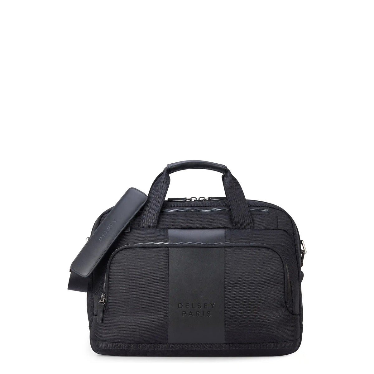 WAGRAM 15.6-Inch Laptop Briefcase, Black - Delsey Paris Popular