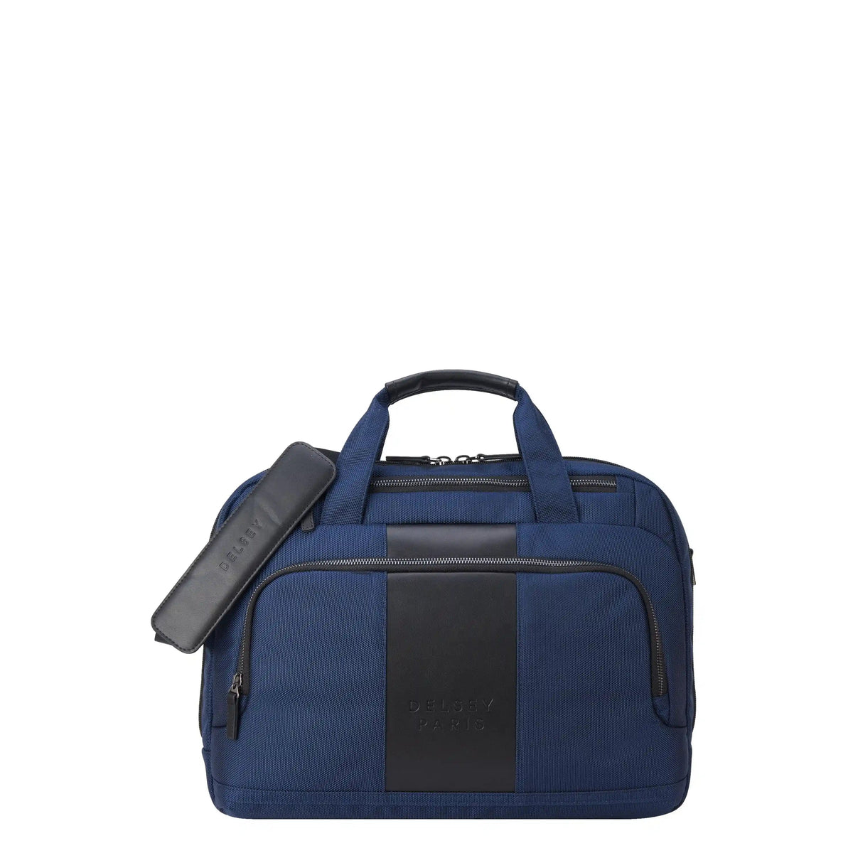 WAGRAM 15.6-Inch Laptop Briefcase, Navy - Delsey Paris Discount