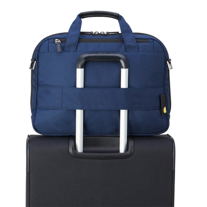 WAGRAM 15.6-Inch Laptop Briefcase, Navy - Delsey Paris Discount