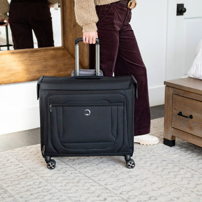 HELIUM DLX 4-Wheeled Garment Bag, Black - Delsey Paris Deals