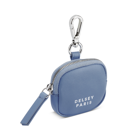 LE CUIR LISSE Leather Earphone Case, Sky blue - Delsey Paris Classic
