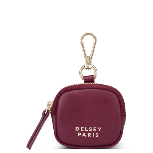 LE CUIR LISSE Leather Earphone Case, Burgundy - Delsey Paris Trending