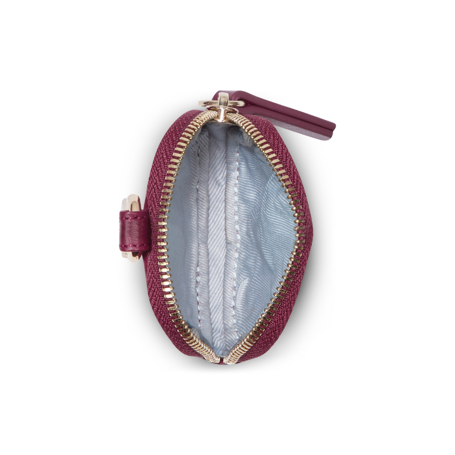 LE CUIR LISSE Leather Earphone Case, Burgundy - Delsey Paris Trending