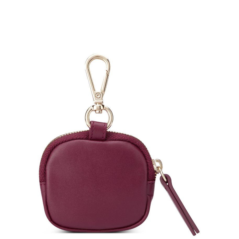 LE CUIR LISSE Leather Earphone Case, Burgundy - Delsey Paris Trending