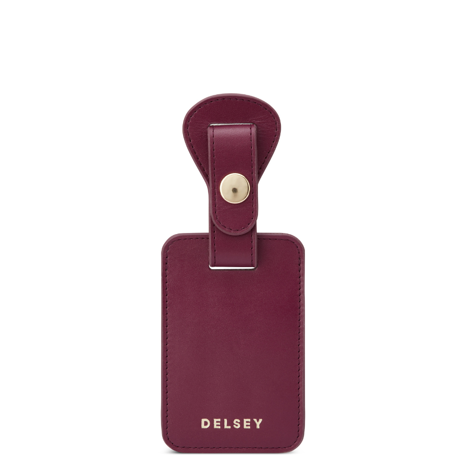 LE CUIR LISSE Leather Luggage Tag, Burgundy - Delsey Paris Best Price