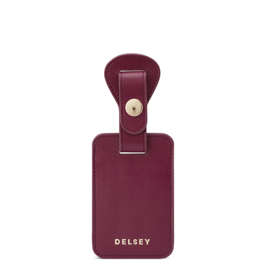 LE CUIR LISSE Leather Luggage Tag, Burgundy - Delsey Paris Best Price