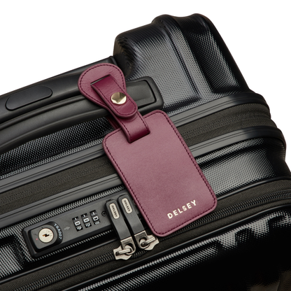 LE CUIR LISSE Leather Luggage Tag, Burgundy - Delsey Paris Best Price