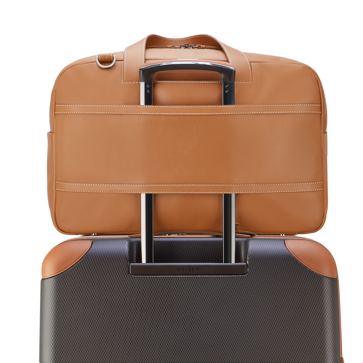 CHATELET AIR 2.0 Leather Duffel Bag, Cognac - Delsey Paris Great Value