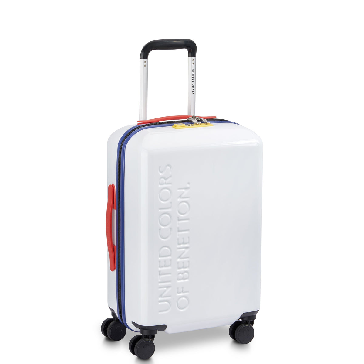 UNITED 22-Inch Carry-On Suitcase, White - Delsey Paris Discount