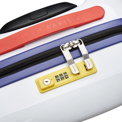 UNITED 22-Inch Carry-On Suitcase, White - Delsey Paris Discount